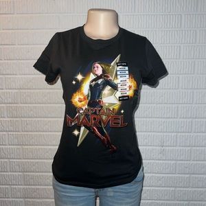 Dark gray Captain Marvel woman’s shirt